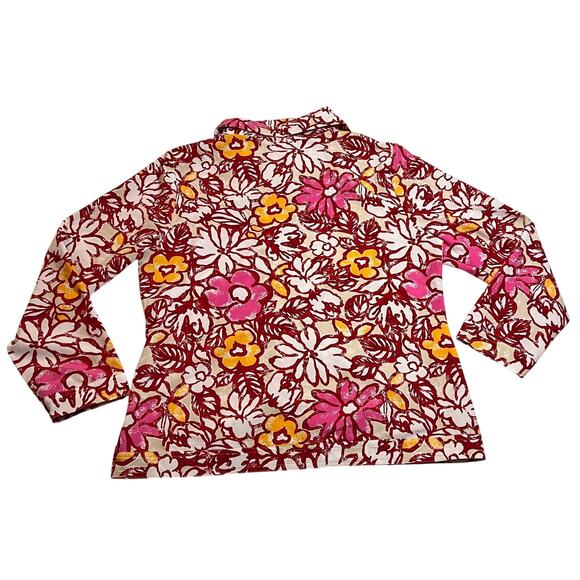 Zenergy by Chico's Floral Print Full Zip Jacket Size Large/12 Maximalist - Picture 2 of 10